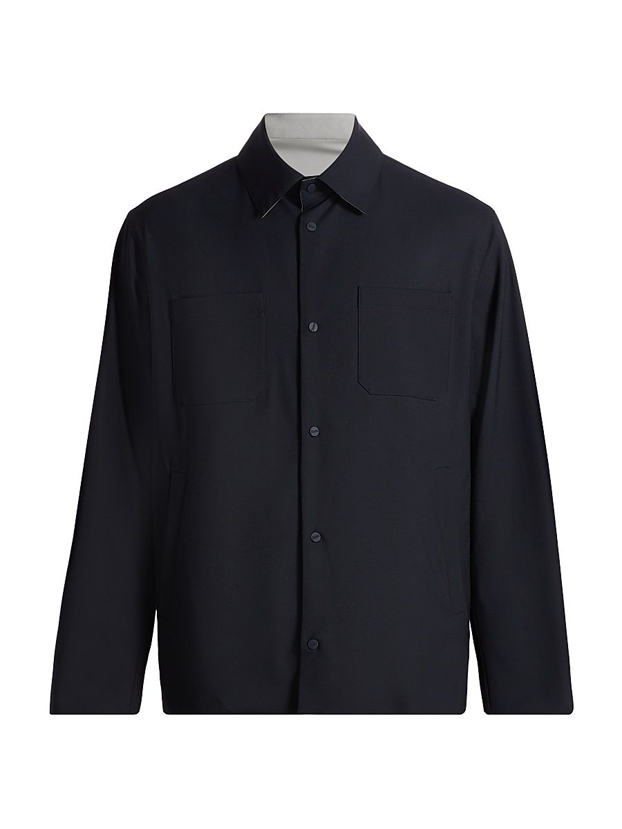 Men's Light Stretch Reversible Jacket - Blue Navy - Size 48