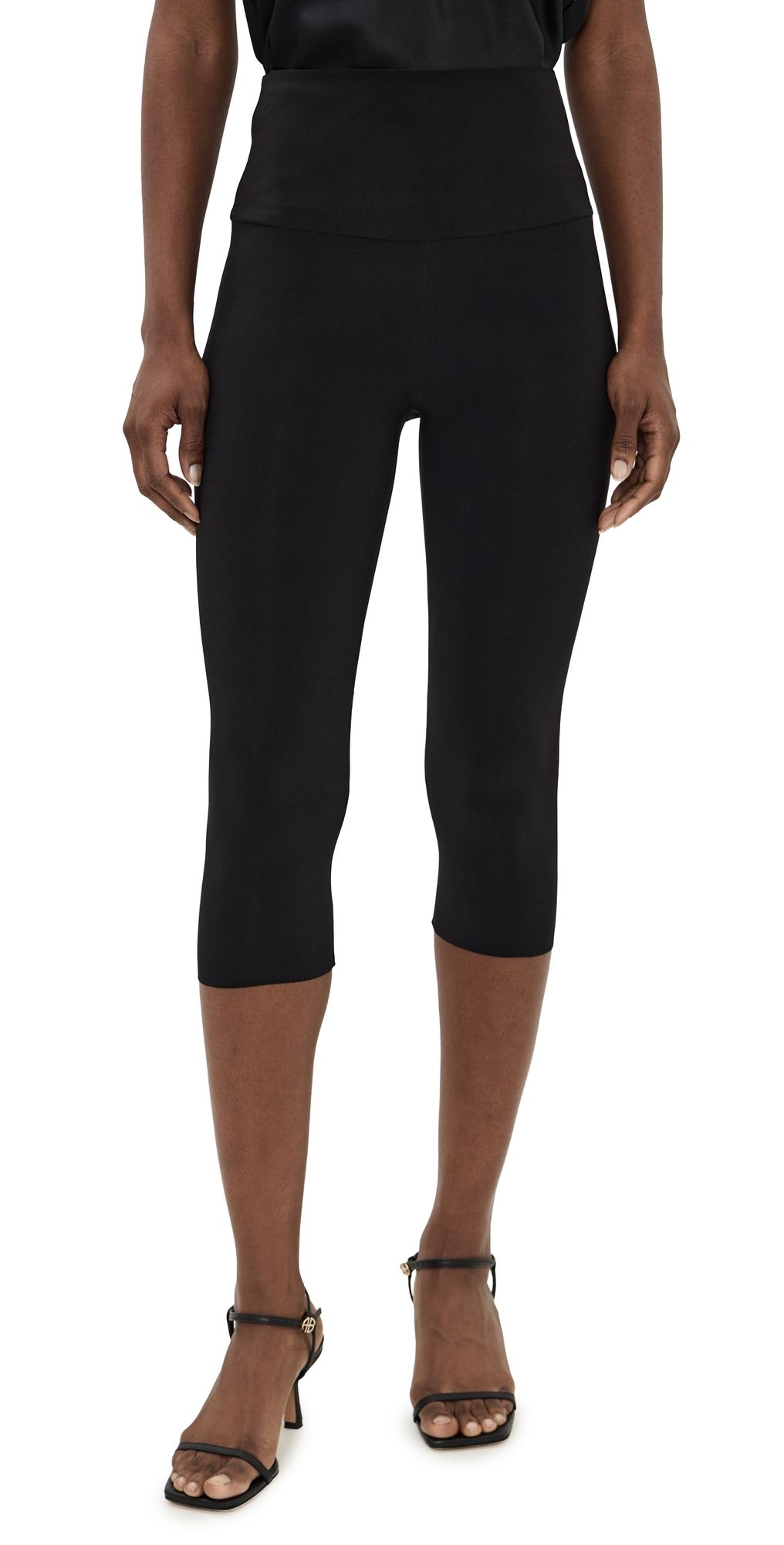 Norma Kamali Pedal Pusher Capri Leggings Black XL