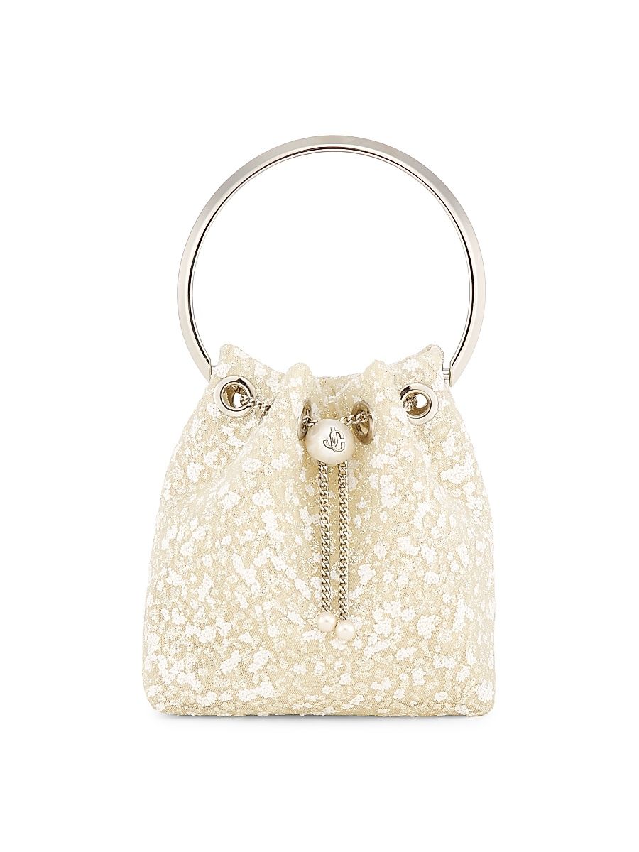 Women's Bon Bon Imitation Pearl-Embellished Top Handle Bag - Ivory Silver