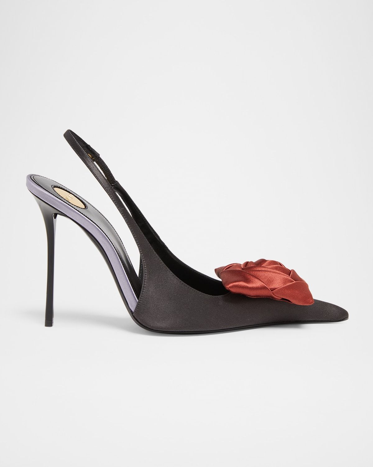 110mm Amalia Satin Slingback Pumps