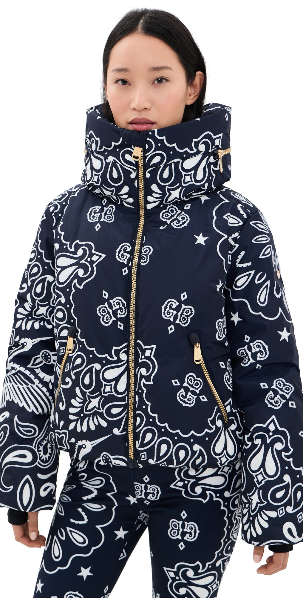 Goldbergh Kyoki Ski Jacket Bandana Paisley Blue 32