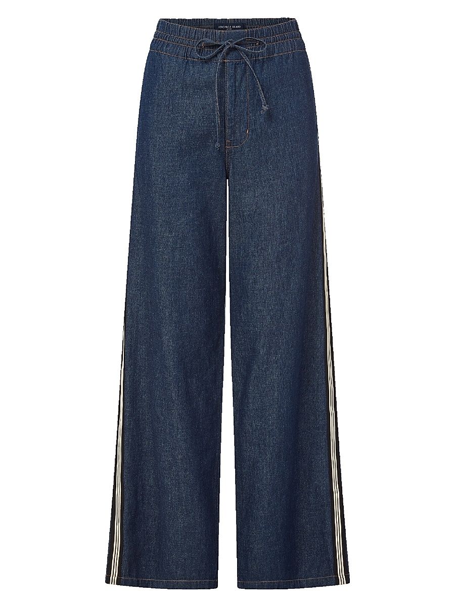 Women's Taylor High-Rise Wide-Leg Pants - Indigo Rinse - Size 12