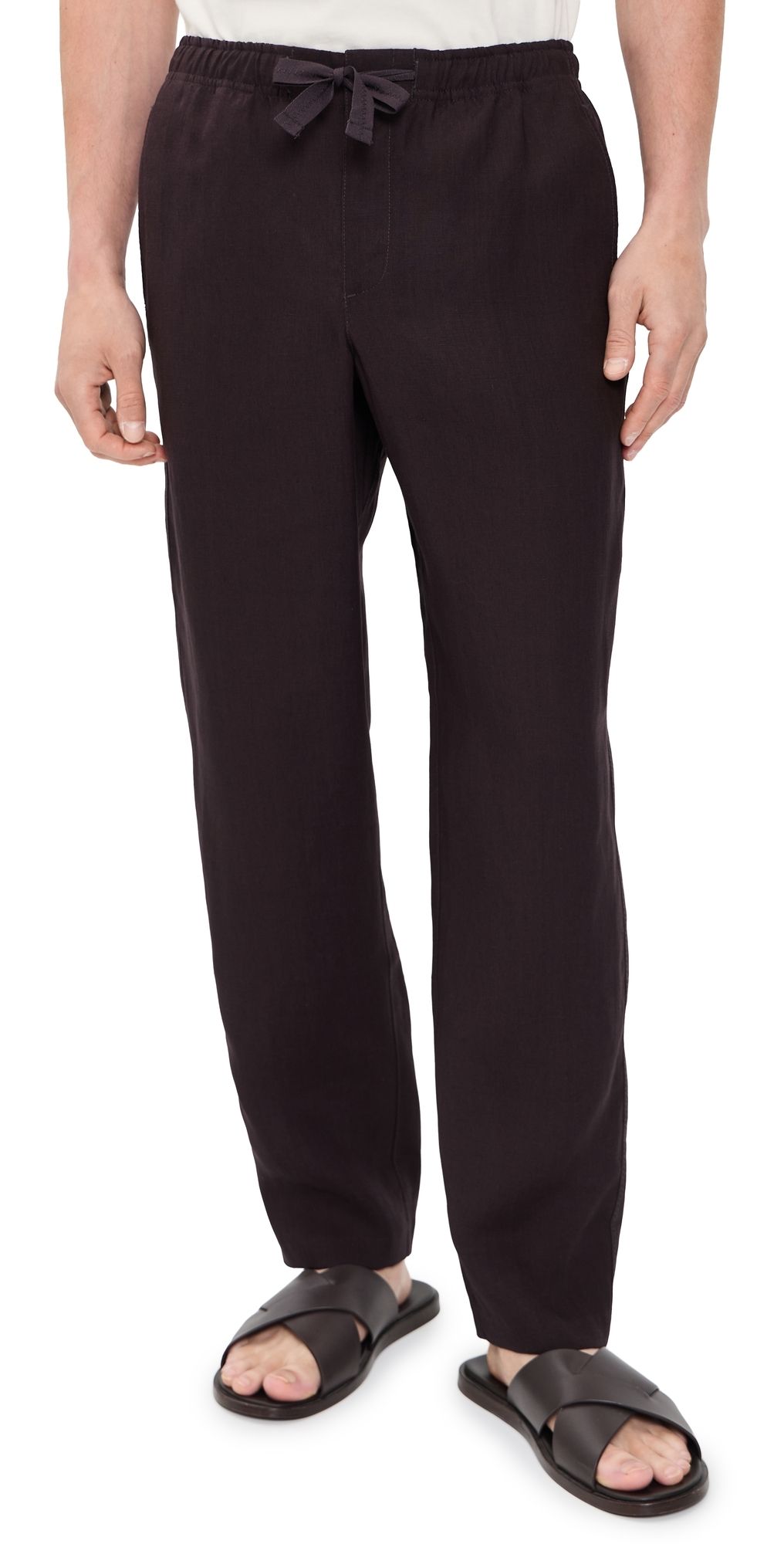 Orlebar Brown Alex Linen Pants Espresso 32