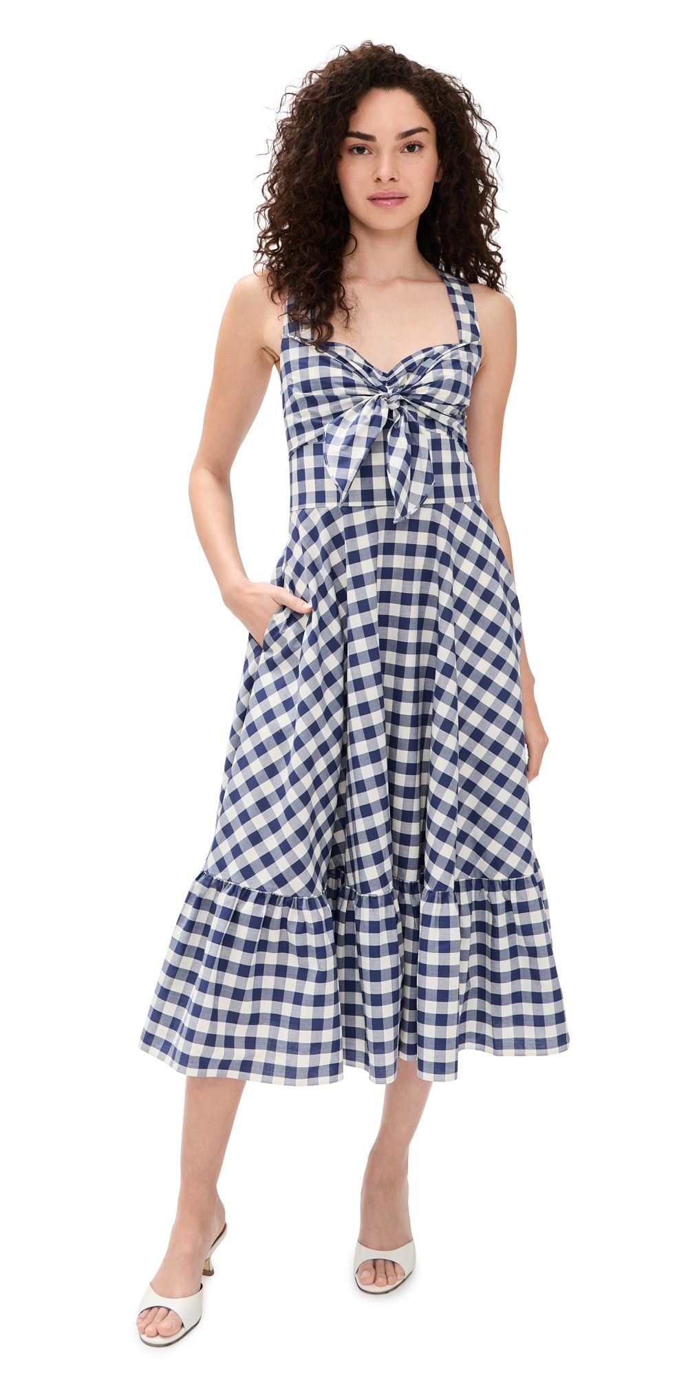 Shoshanna Nellie Dress Navy/Optic 6