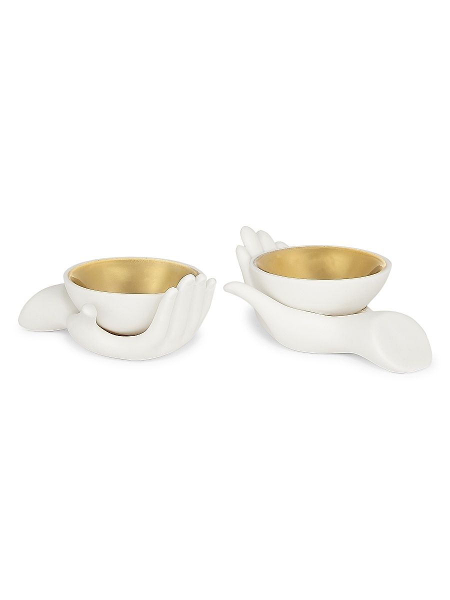 Eve 2-Piece Salt & Pepper Cellar Set - White Gold