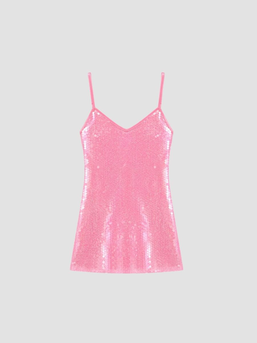 KatieJ NYC Girl's Girl's Naomi Sequin Mini Dress - Pink - Size 7