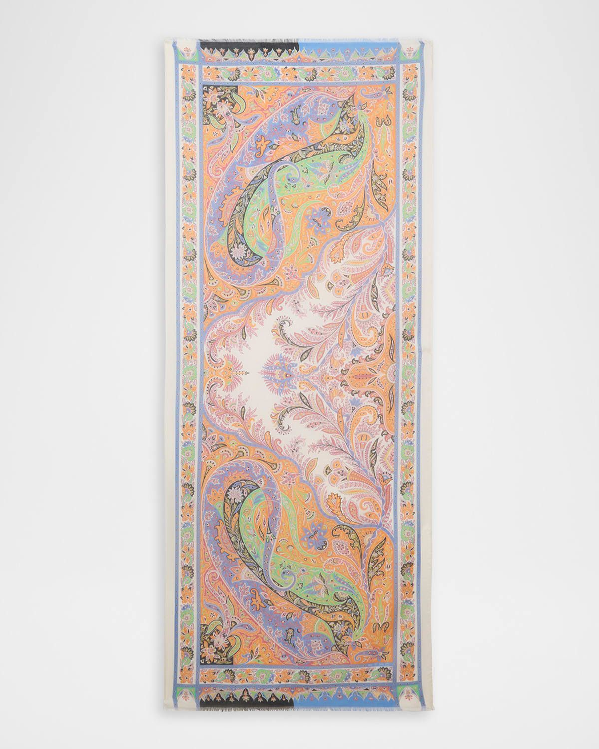 Paisley-Print Cashmere-Blend Scarf