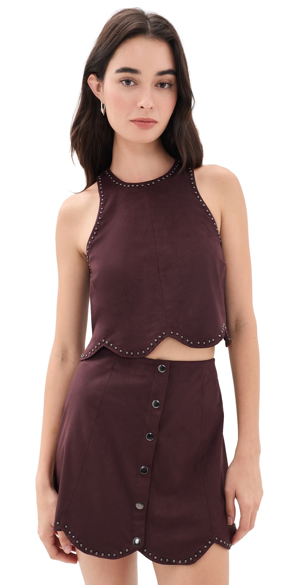 Saylor Caterina Faux Suede Set Chocolate XL