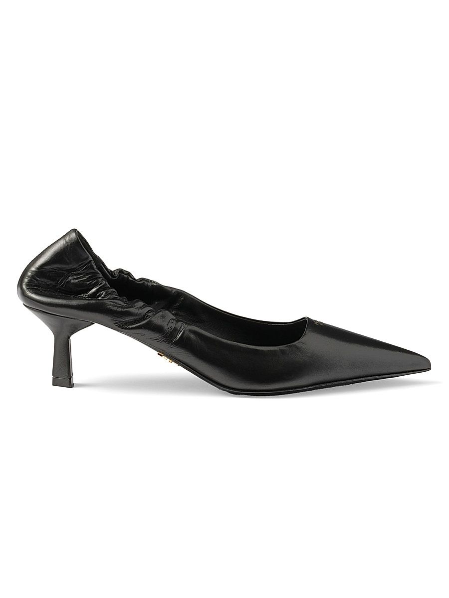 Women's Leather Pumps - Black - Size 8