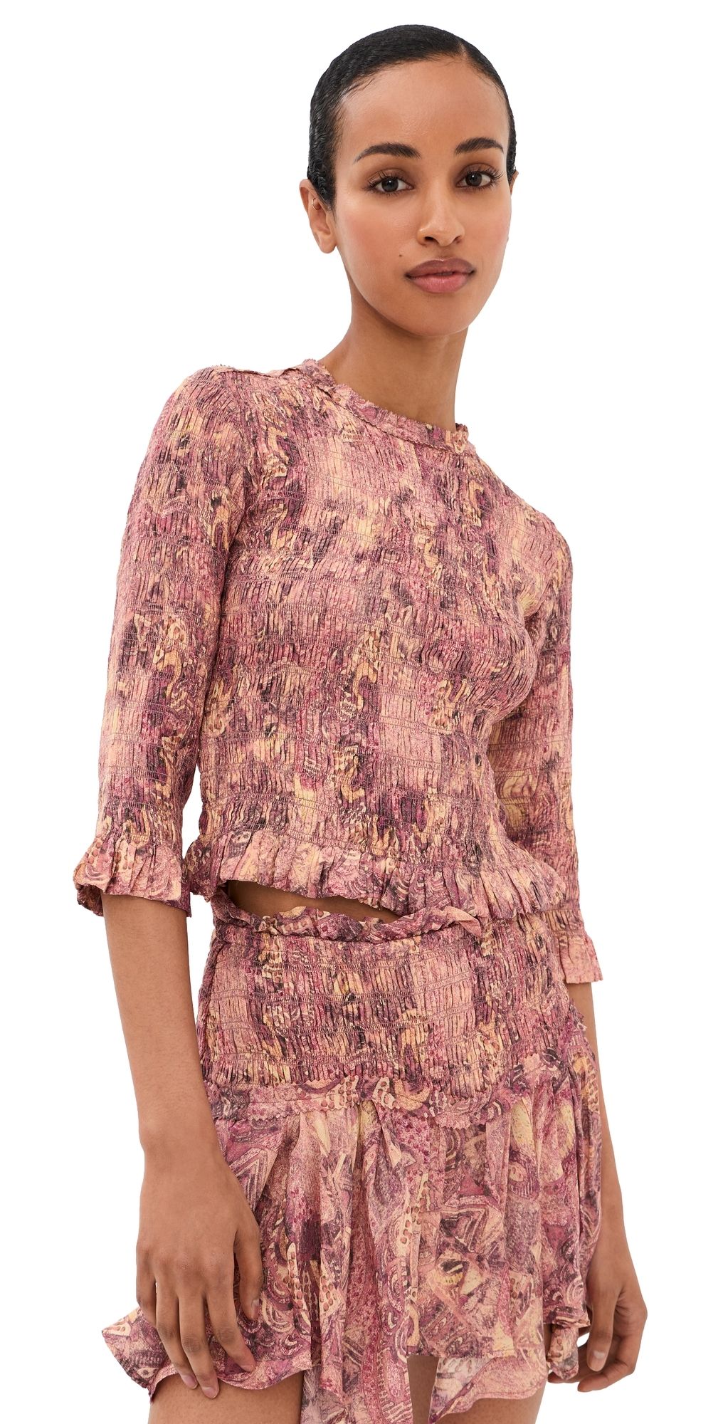 Isabel Marant Carola Silk Top Pink 42