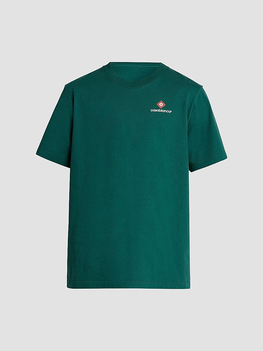 Men's Classic Logo Cotton Crewneck T-Shirt - Green - Size XXXL