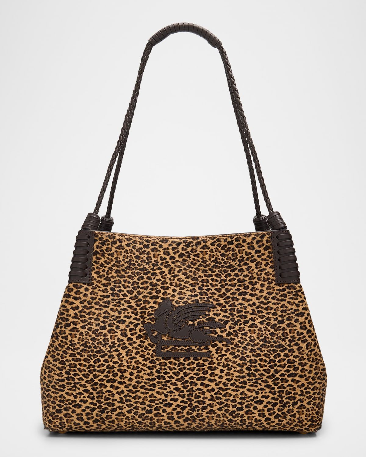 Libra Animal-Print Calf Hair Shoulder Bag