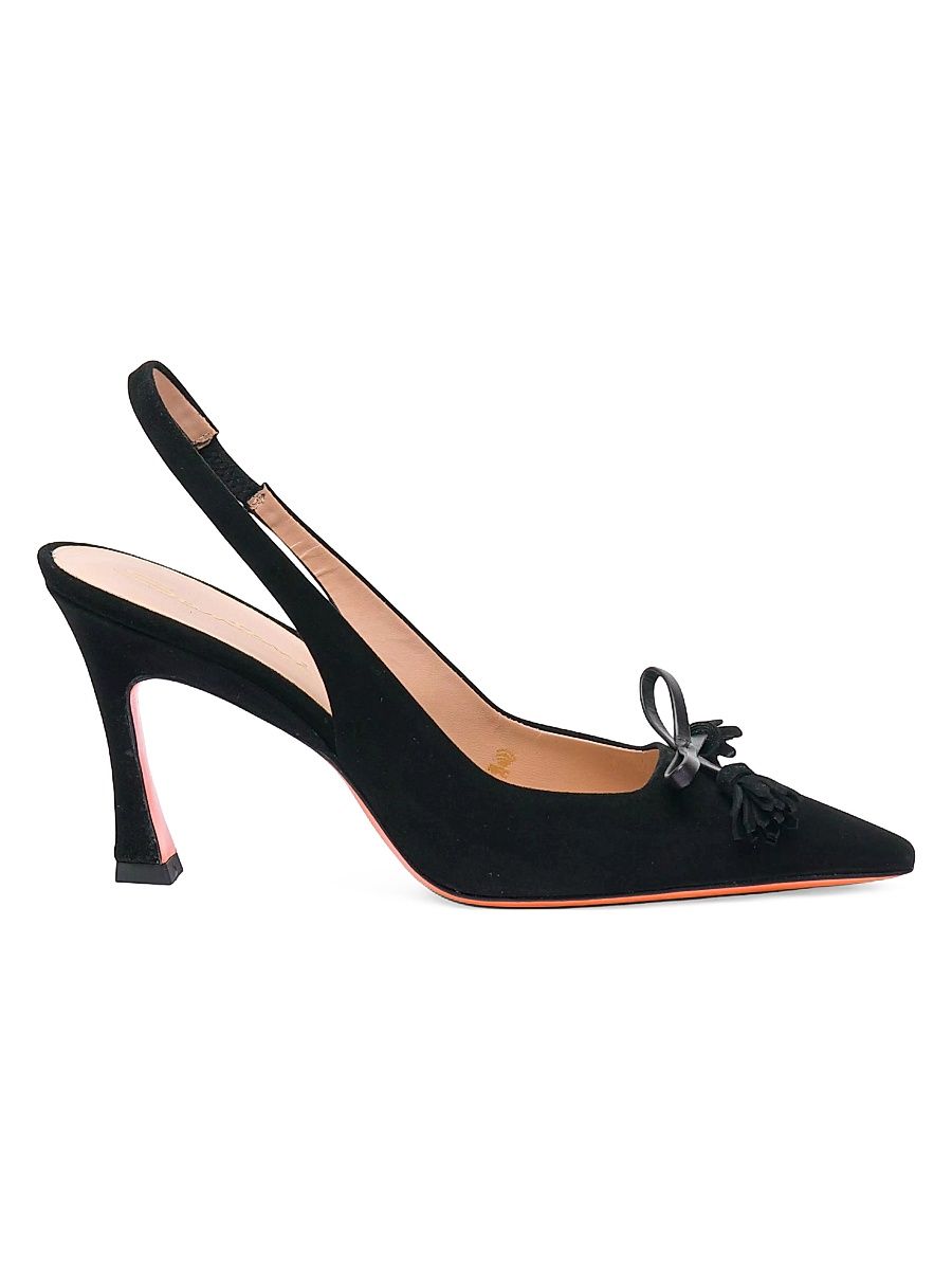 Women's Adri Bow 85MM Slingback Pumps - Black - Size 12