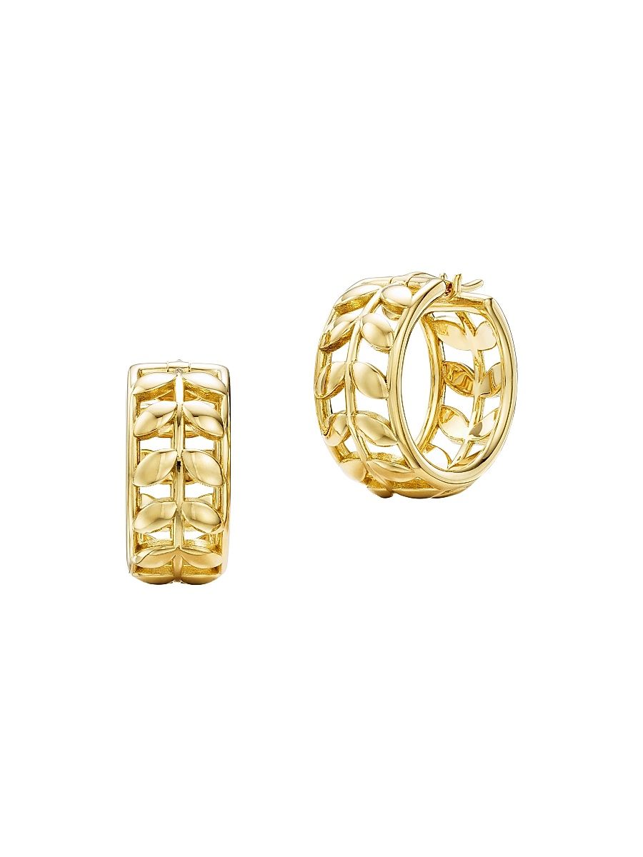 Women's Florence86 Golden Vine 18K Yellow Gold Hoop Earrings - Yellow Gold