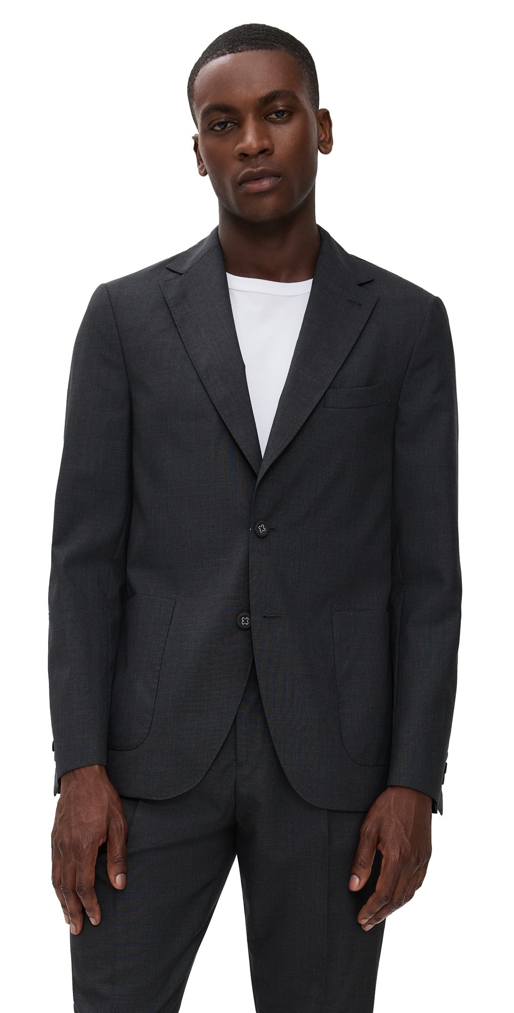 Officine Generale Arthus Italian Fresco Jacket Dark Grey 48