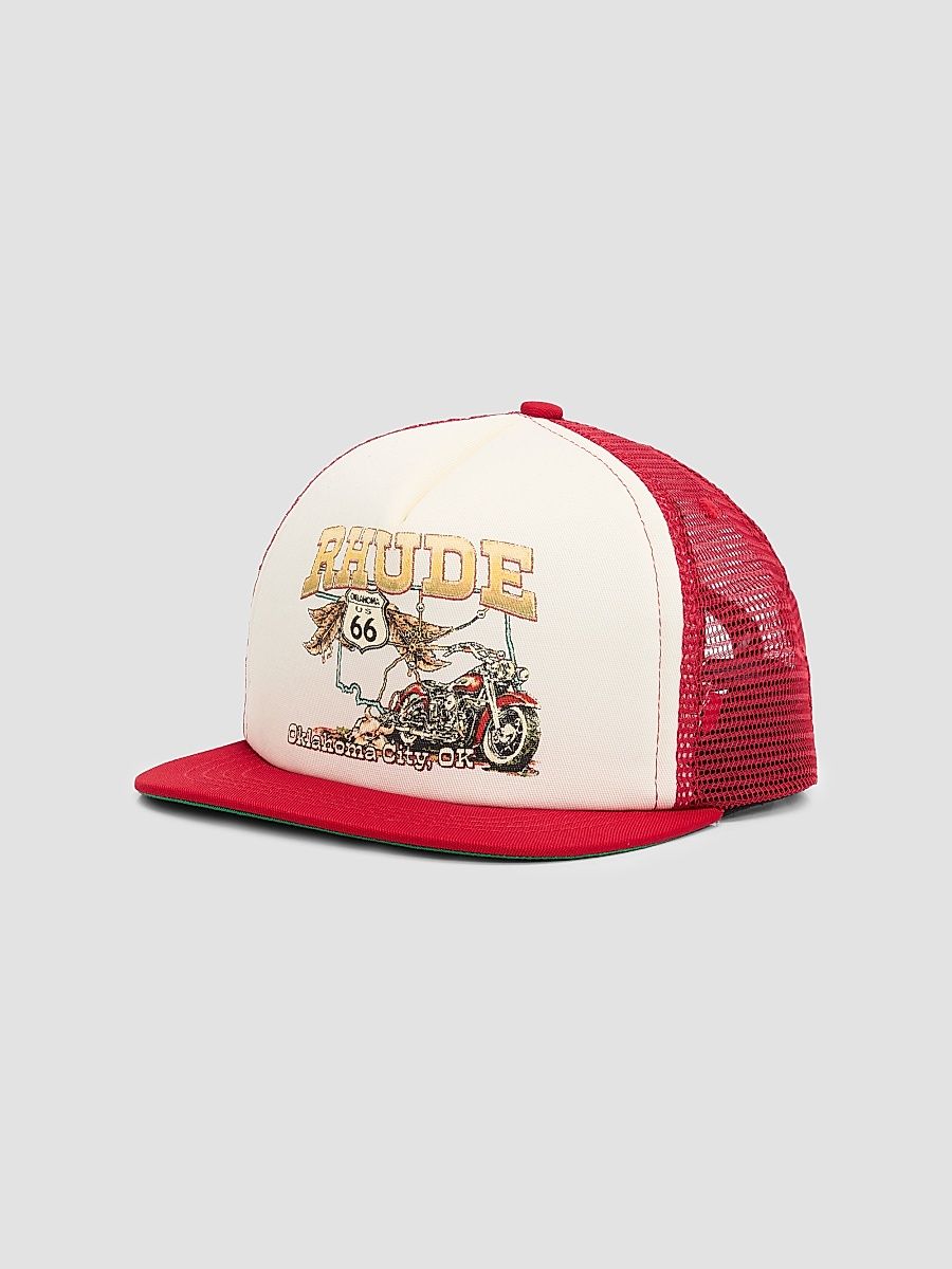 Men's Oklahoma 66 Trucker Hat - Red White Multi