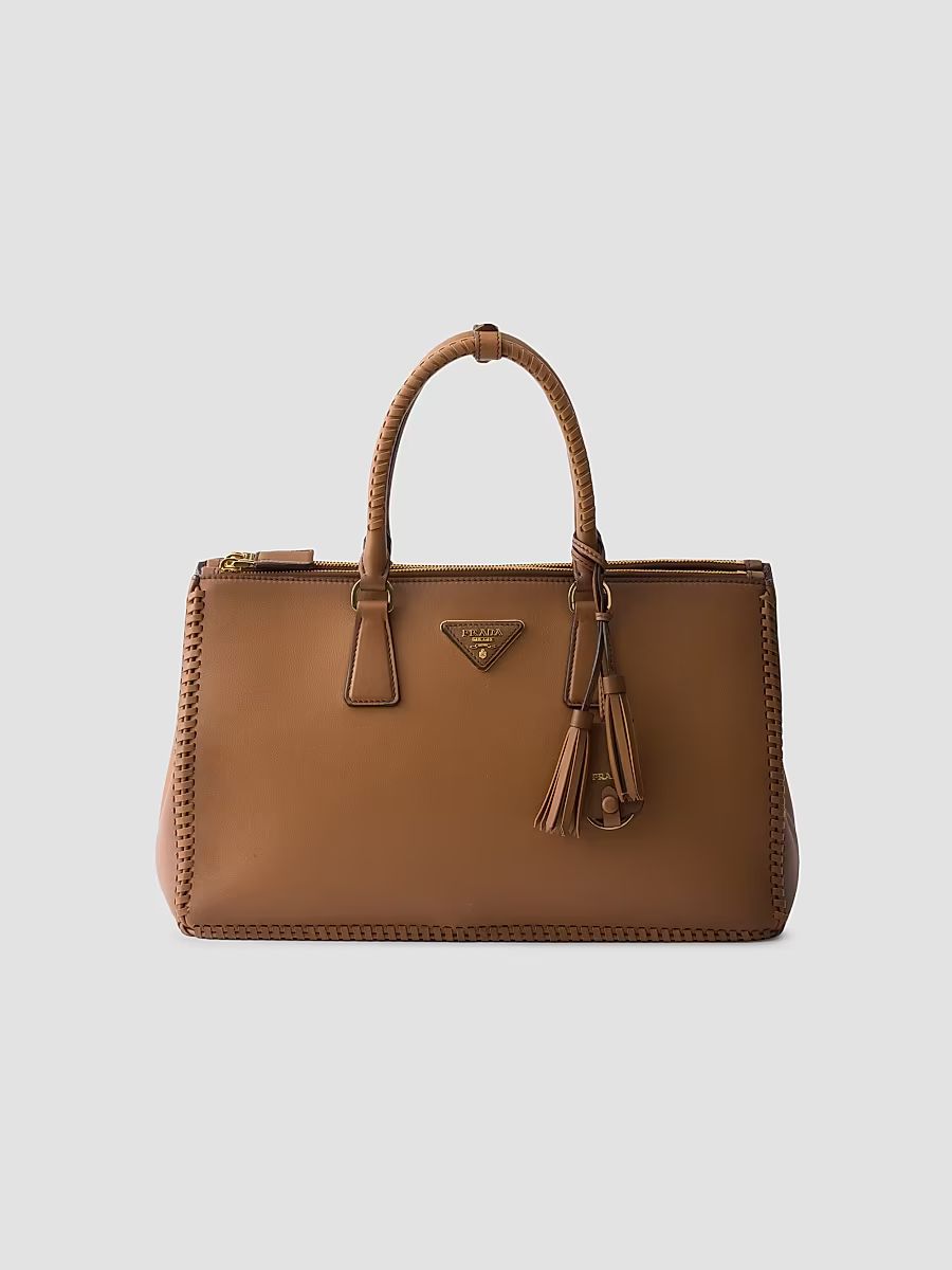 Women's Galleria Large Leather Tote Bag - Brown