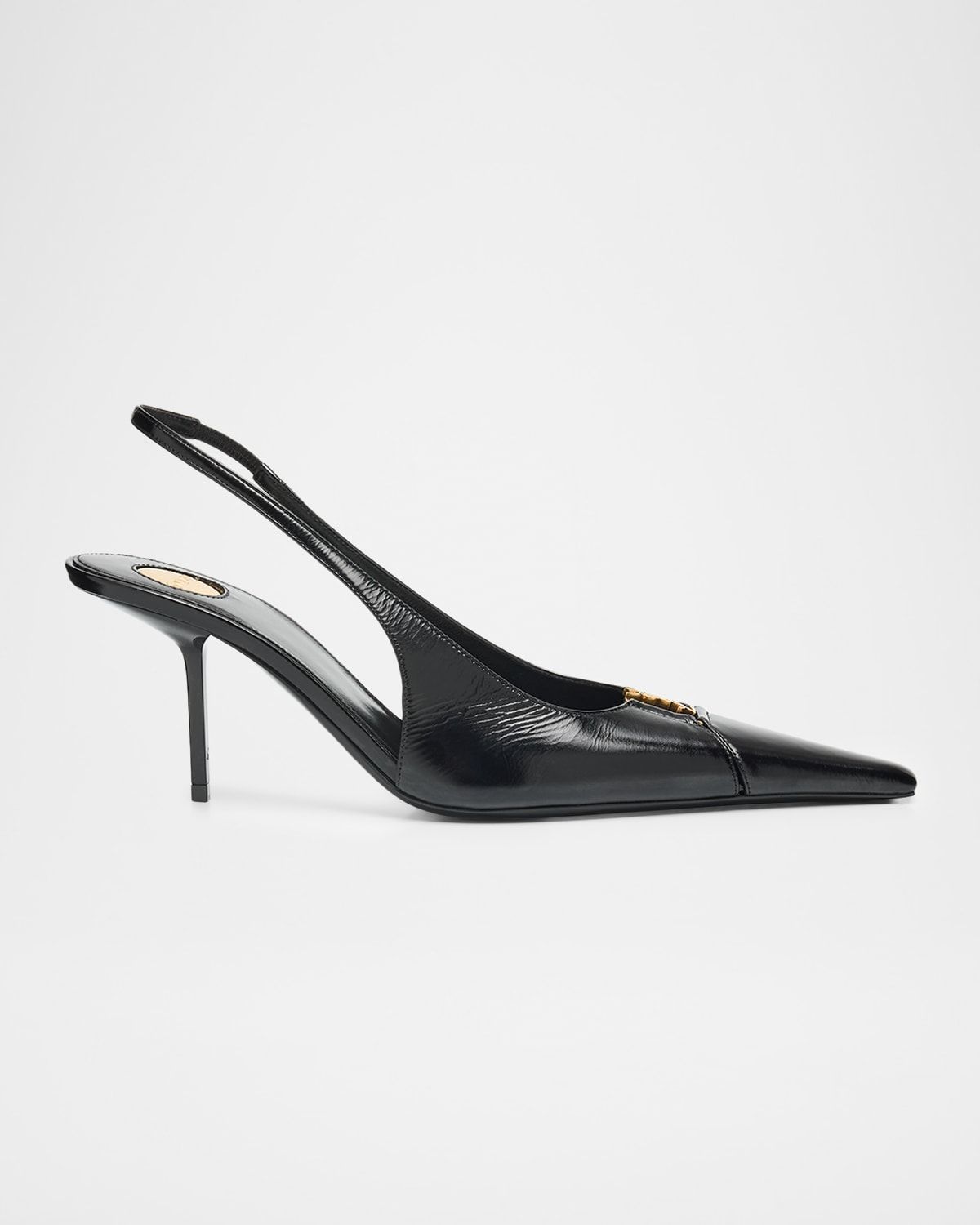 75mm Babylone Leather YSL Slingback Pumps
