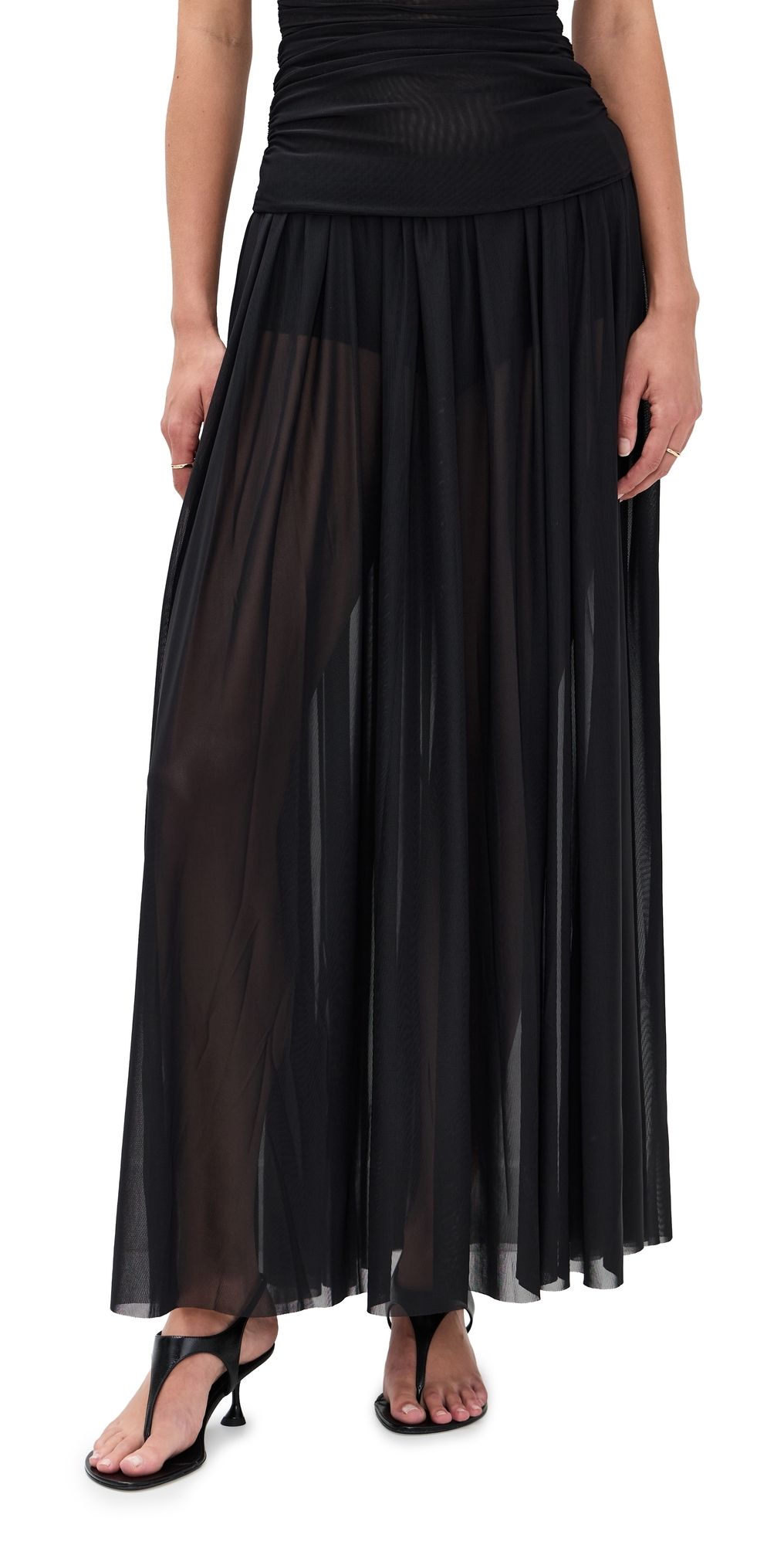 Bec + Bridge Camille Maxi Skirt Black 10
