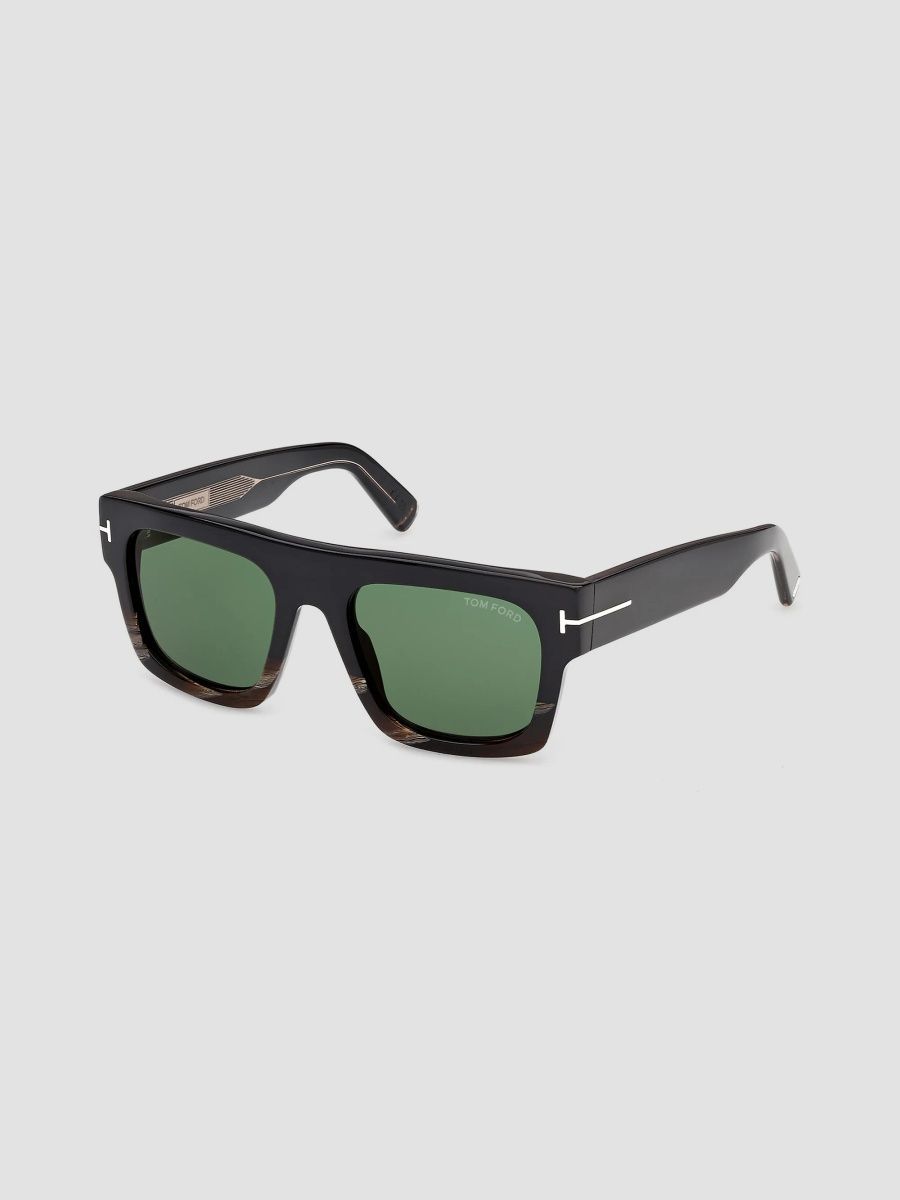 TOM FORD Men's Icon 53MM Square Sunglasses - Black Green