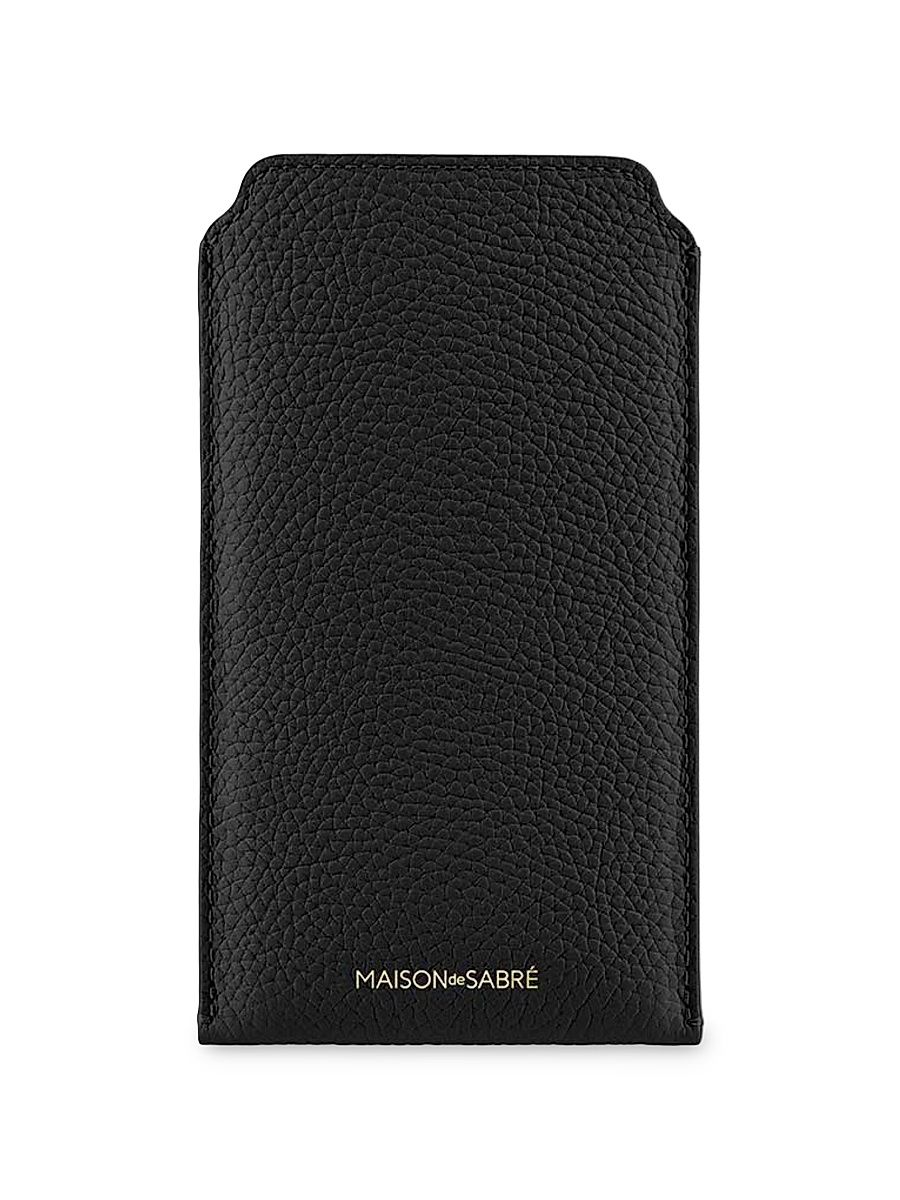 Leather Sunglasses Sleeve - Black Caviar