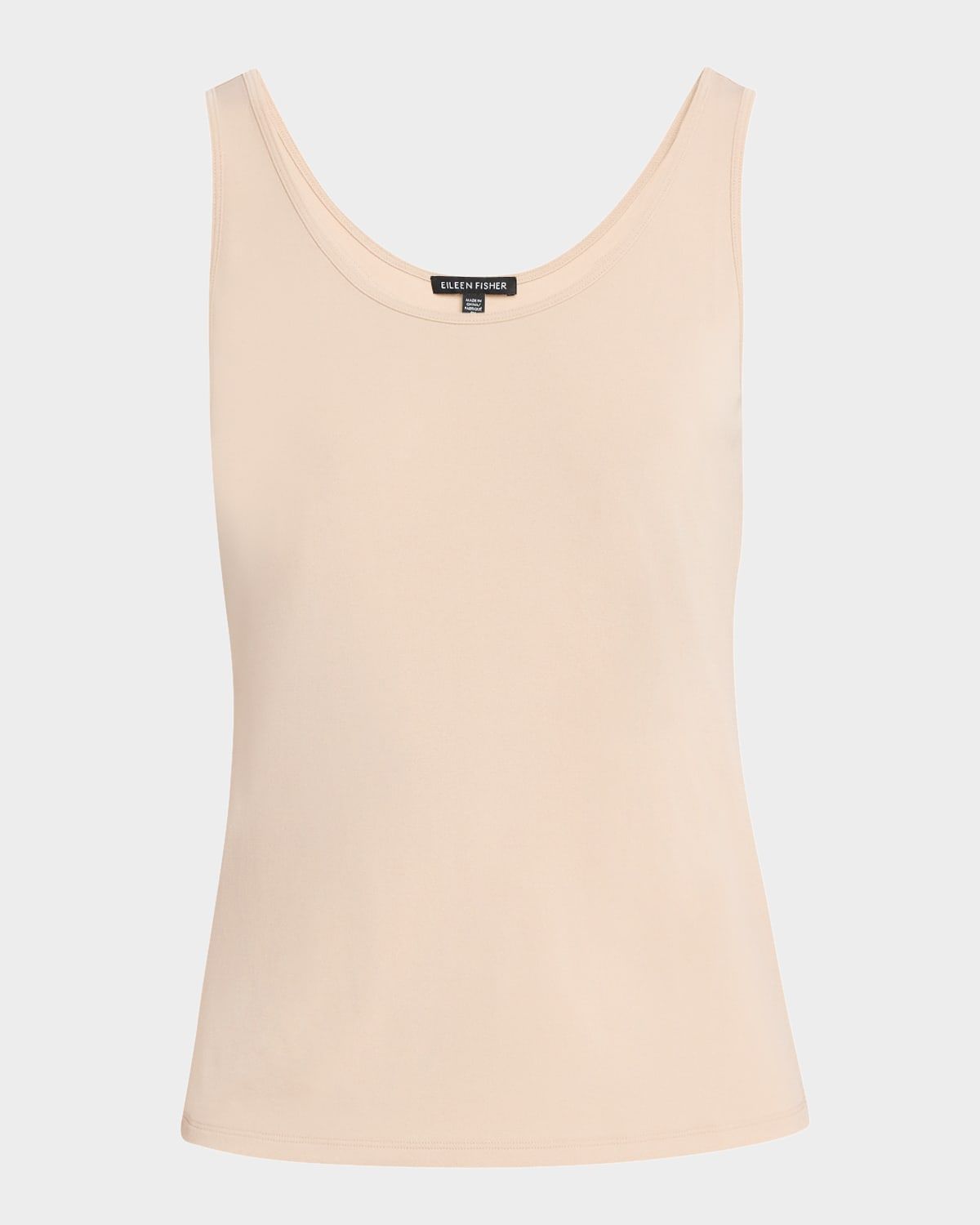 Scoop-Neck Stretch Silk Jersey Tank