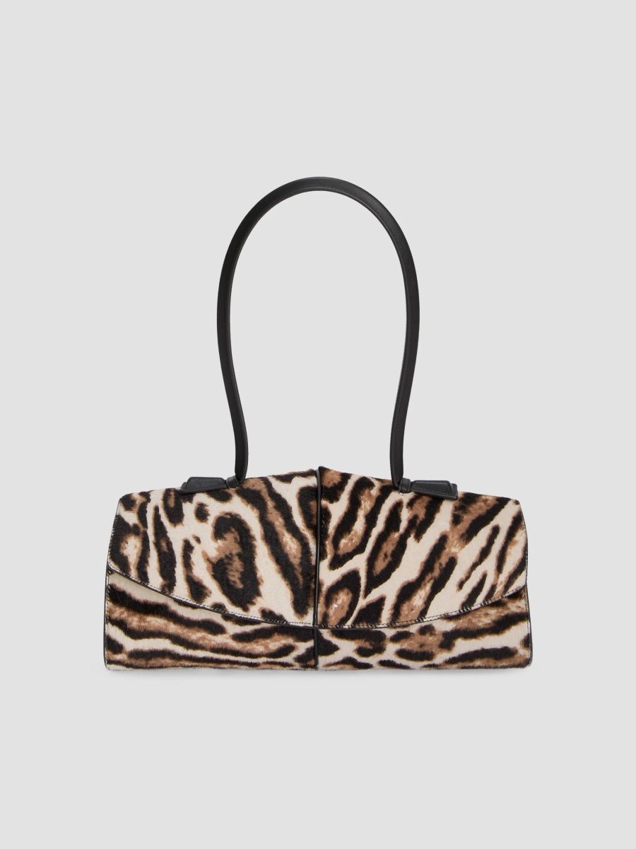 Jil Sander Women's Linea Leopard Calf-Hair Shoulder Bag - Ocelot Print