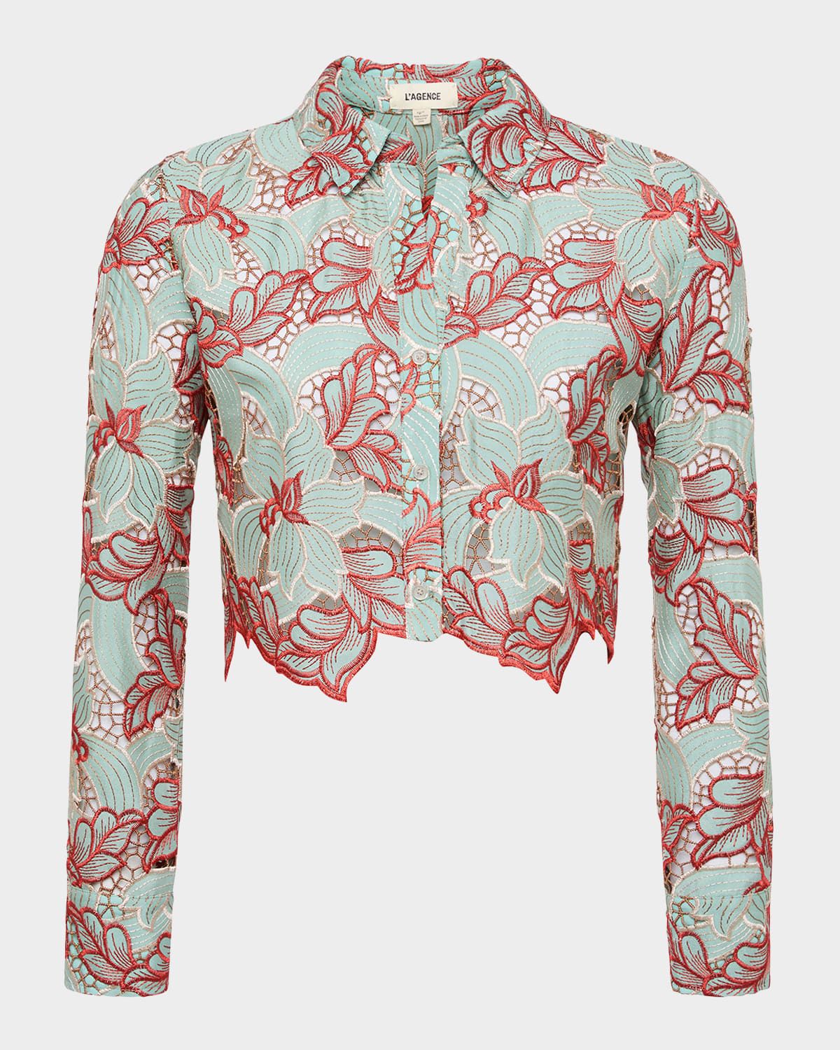 Akemi Cropped Button-Front Shirt