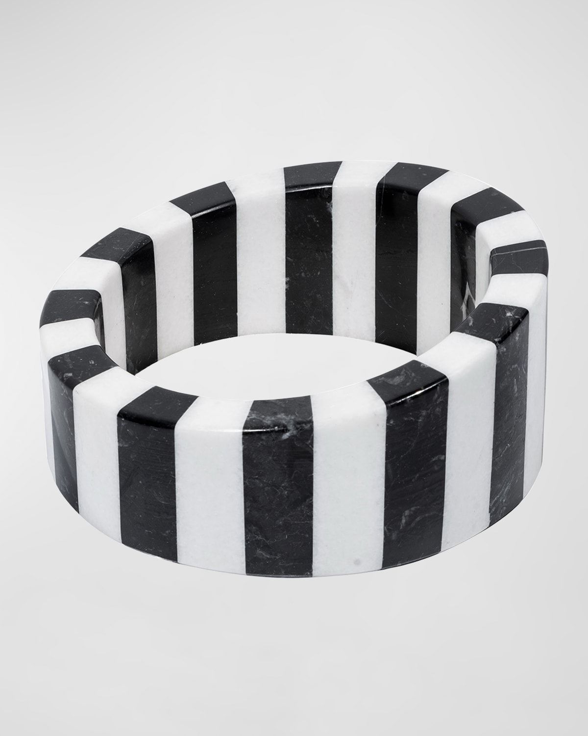 One Bottle Striped Marble Wine Stand