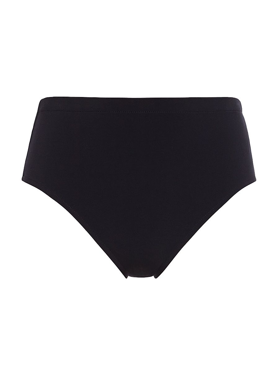 Women's Mid-Rise Jersey Bikini Bottom - Black - Size 16