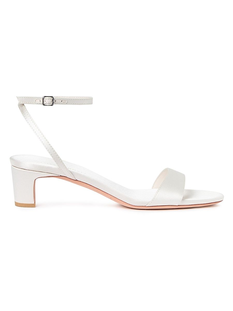 Women's Alice 45MM Satin Sandals - Cream - Size 6