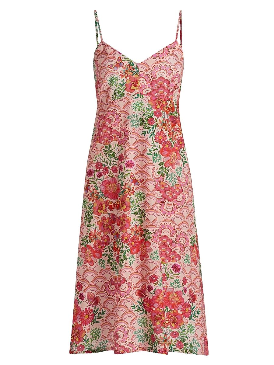 Women's Mariposa Floral Cotton Sleep Dress - Mariposa - Size Small