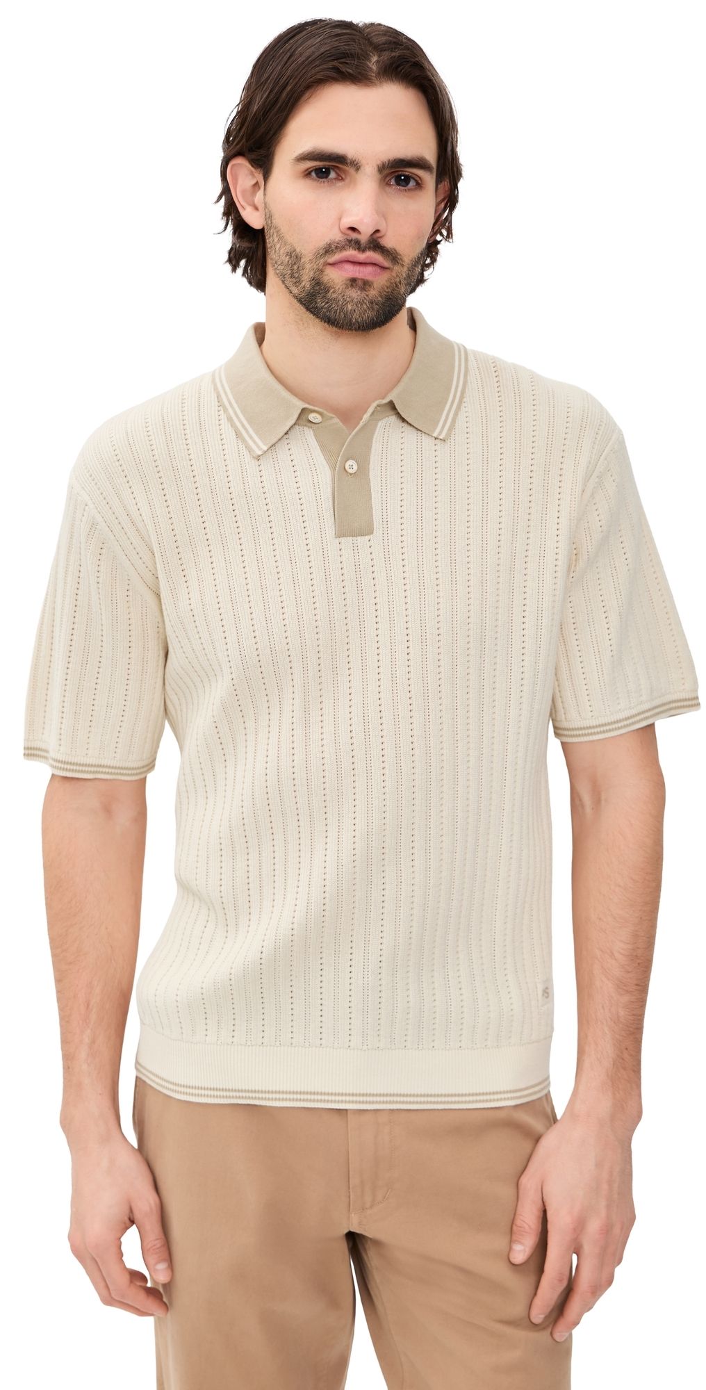 PS Paul Smith Short Sleeve Sweater Polo Ivory XXL