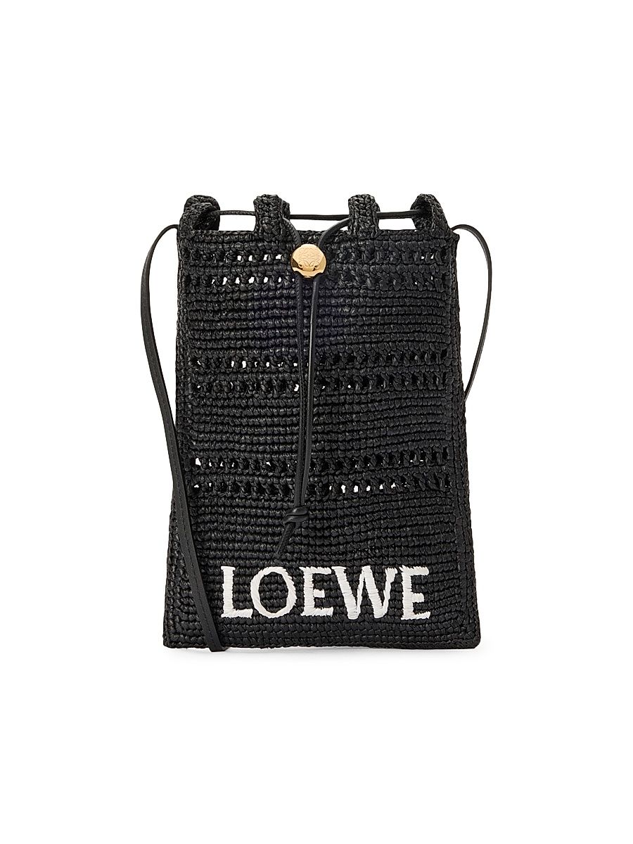 Men's LOEWE x Paula's Ibiza Drawstring Pocket Bucket Bag - Black