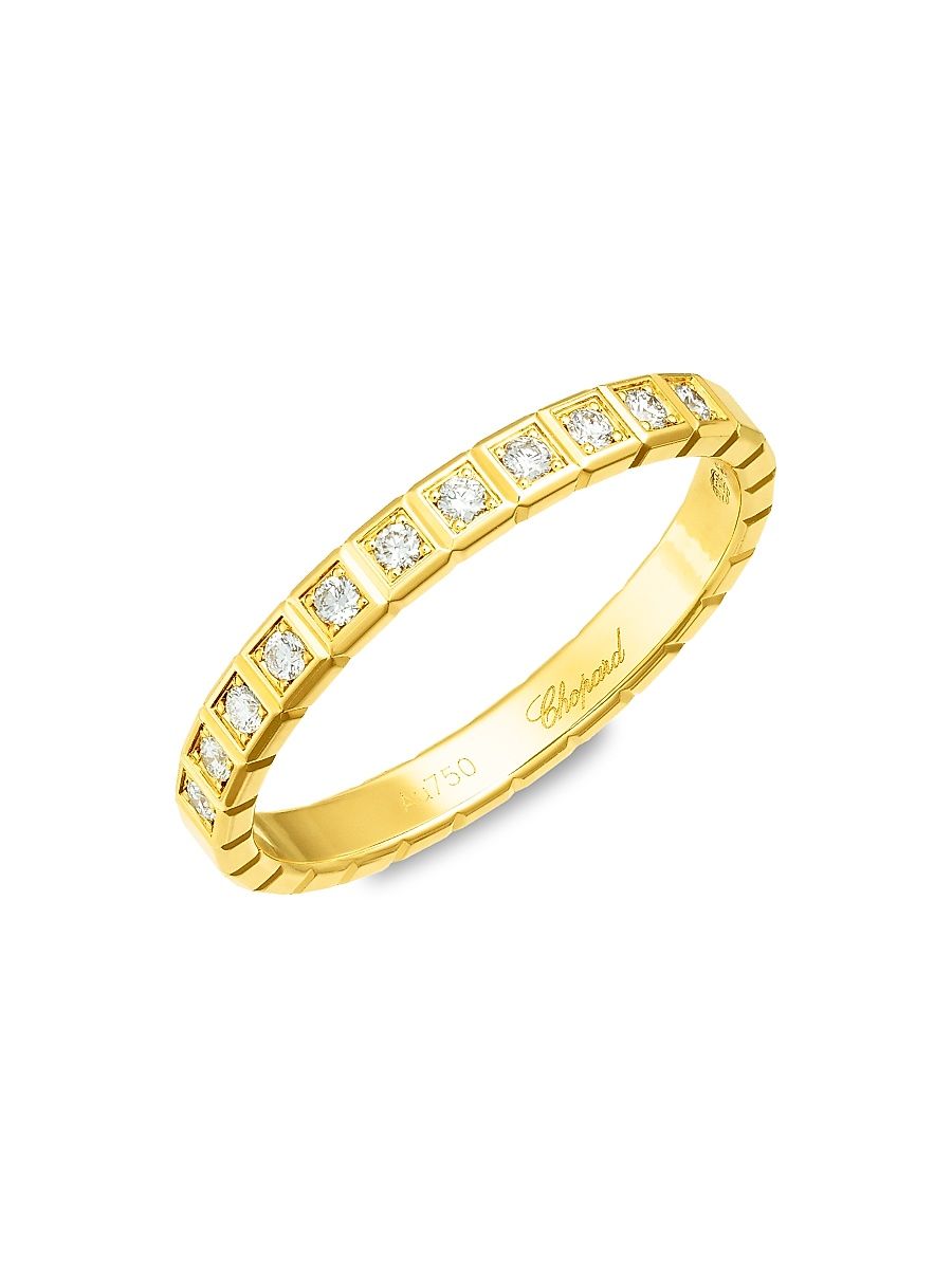 Women's Ice Cube 18K Yellow Gold & Diamond Ring - Yellow Gold - Size 6.5