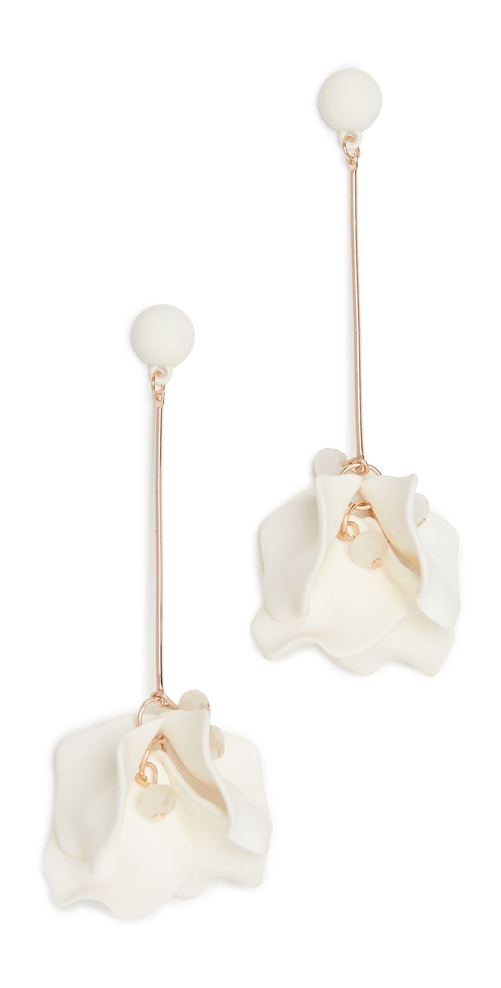SHASHI Petunia Earrings White One Size