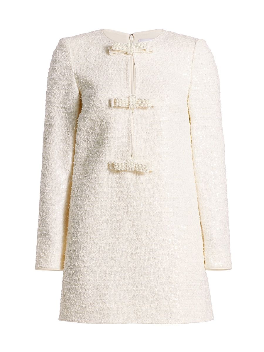 Women's Blouclé Tie Minidress - Cream - Size 10