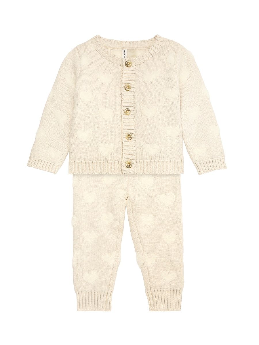 Baby Girl's Heart Sweater Set - Size 3 Months