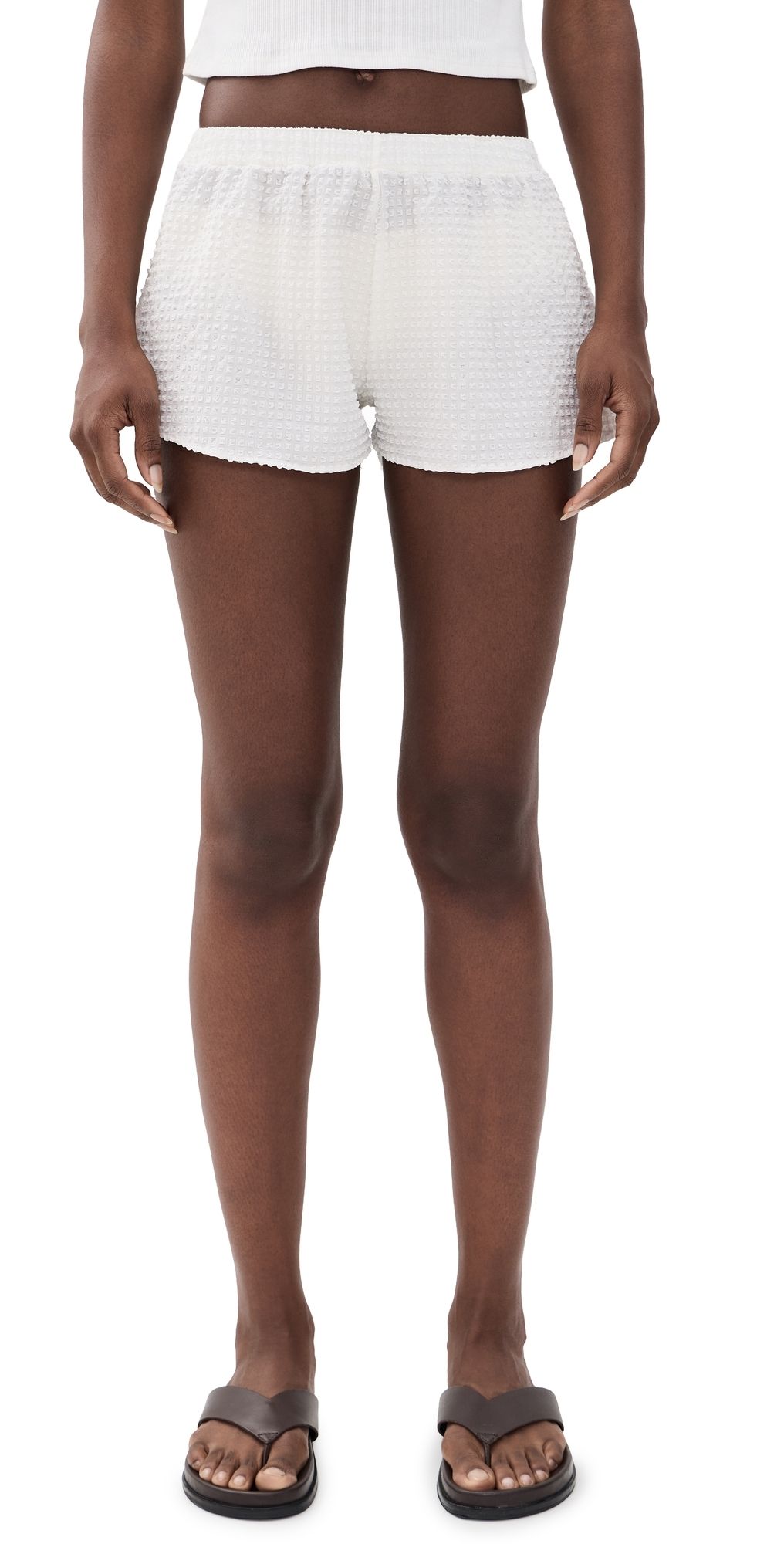 Hunza G Resort Coverup Shorts White S/M