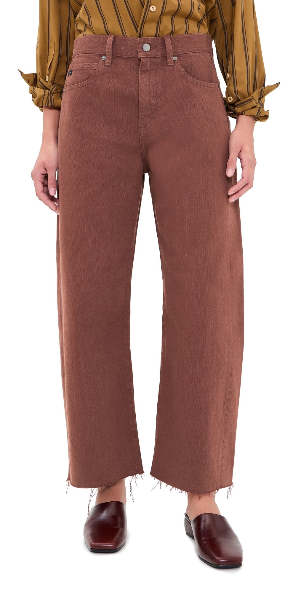 AG Hattie Crop Barrel Jeans Chestnut 29
