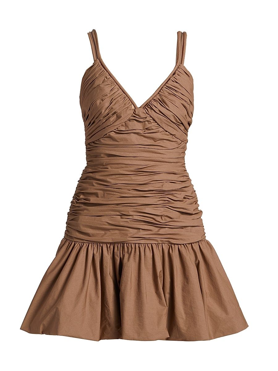 Women's Annamarie Ruched Minidress - Sand Dune - Size 14