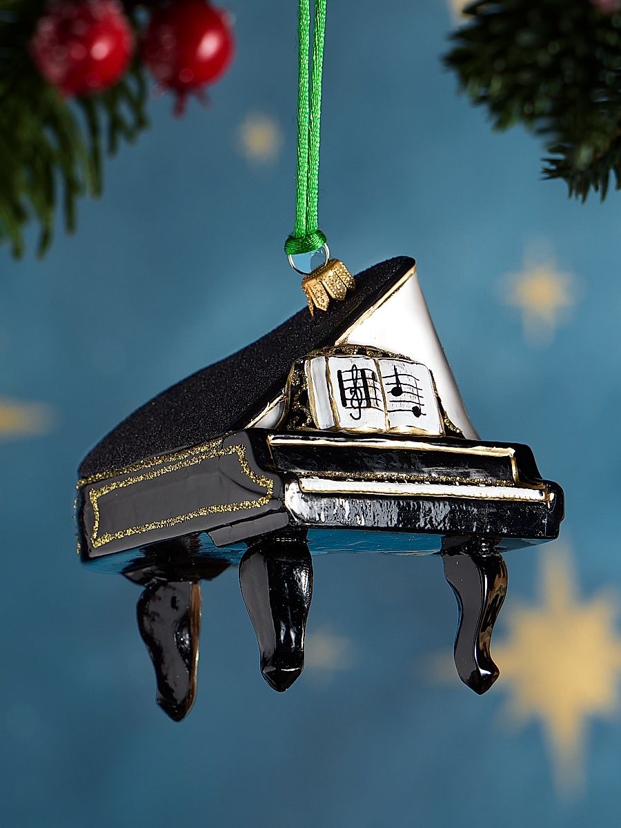 Grand Piano Glass Ornament