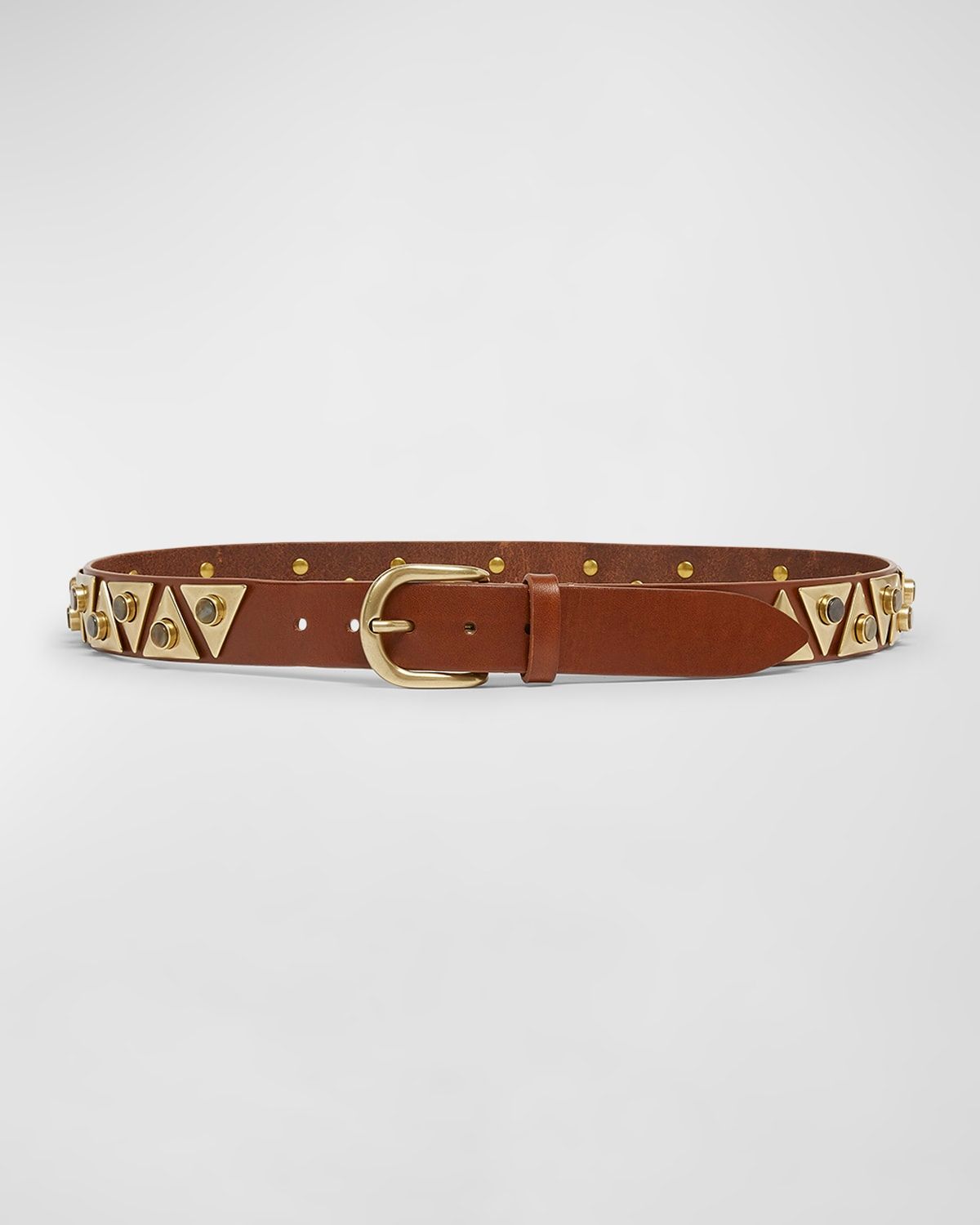 Veliana Calf Leather Studded Belt
