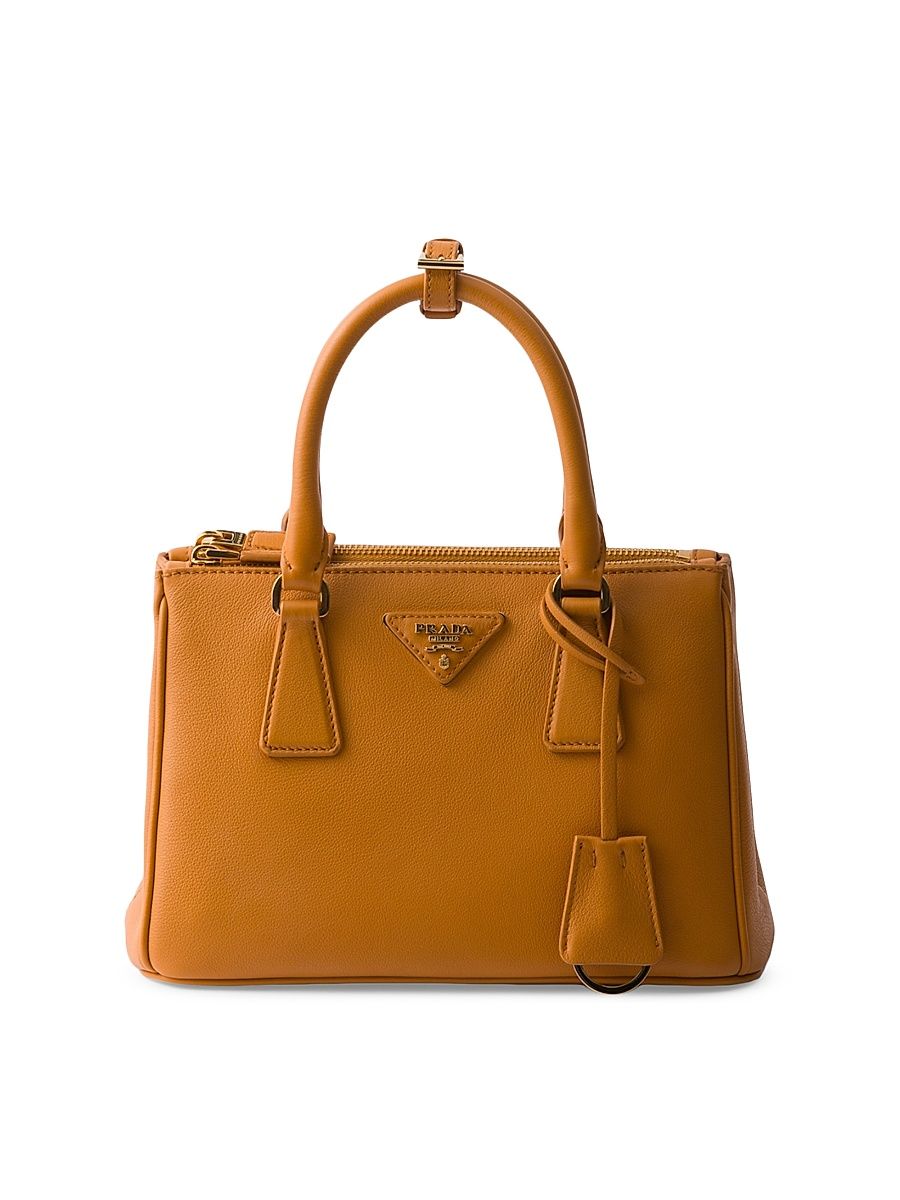 Women's Small Galleria Leather Bag - Orange