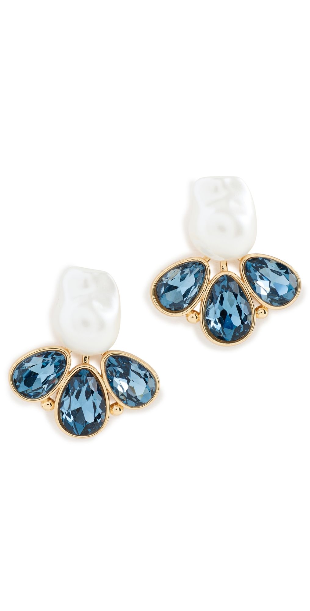 Lele Sadoughi Horizon Stud Earrings Smoky Teal One Size