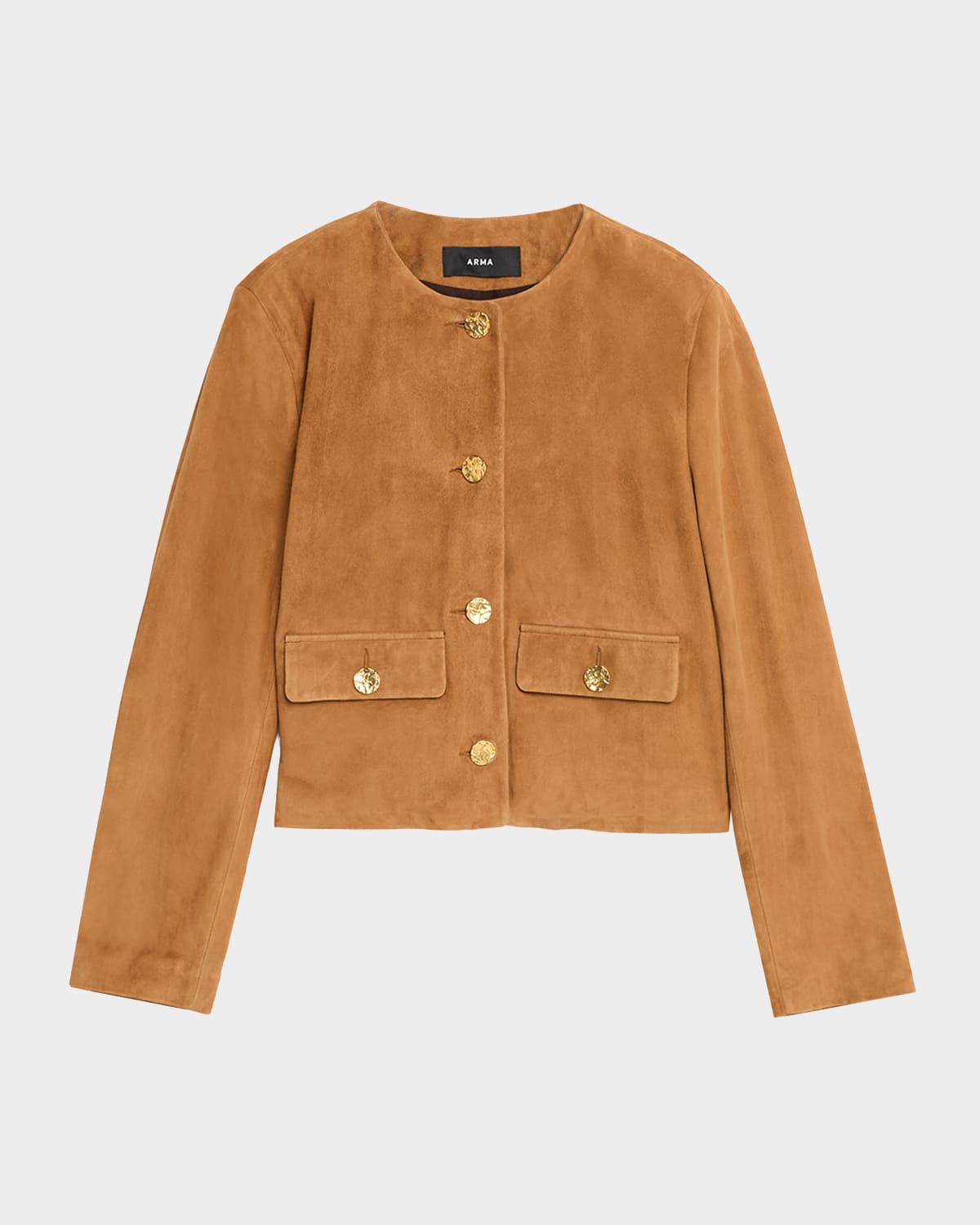 Gaya Cropped Goat Suede Jacket