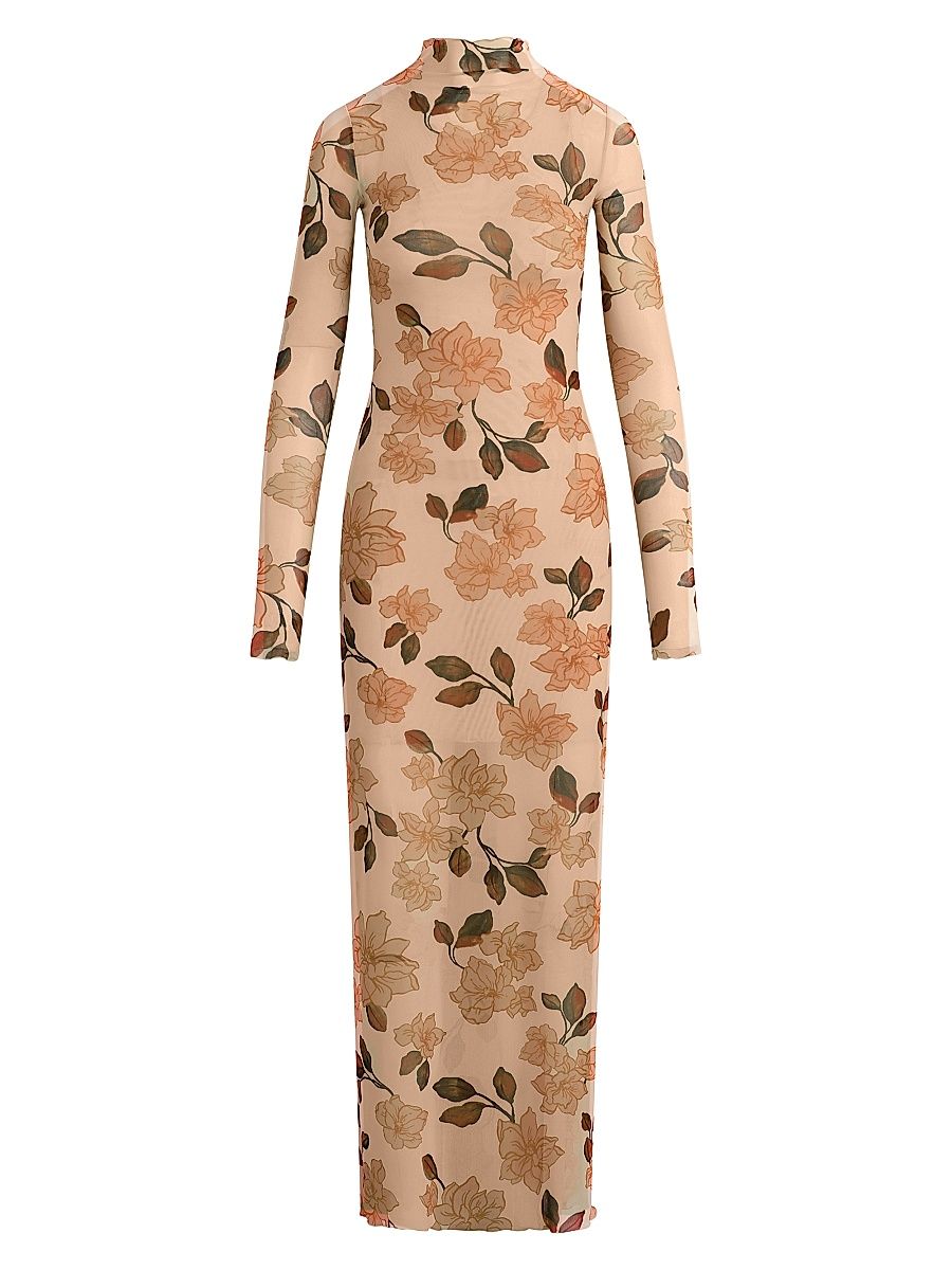 Women's The Sheer Fantasy Maxi Dress - Bare Roses - Size Large