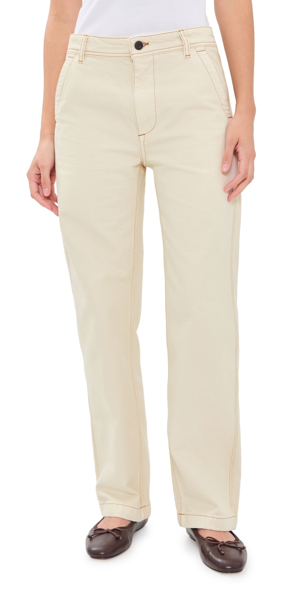 Faherty Driftwood Denim Jeans Almond Milk 30