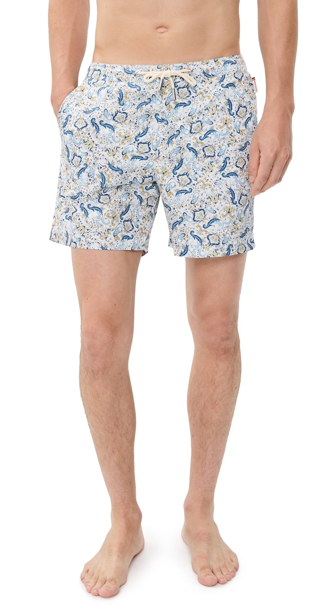 Orlebar Brown Bulldog Drawcord Fairground Paisley Swim Shorts 6.5 Multi/Blue 30