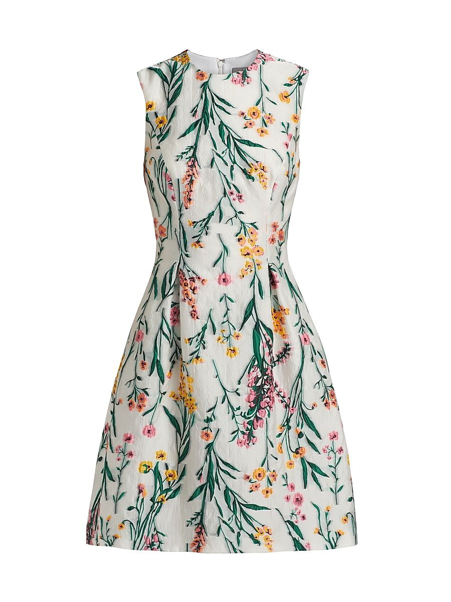 Women's Betsy Floral Fit & Flare Dress - Ivory Multi - Size 4